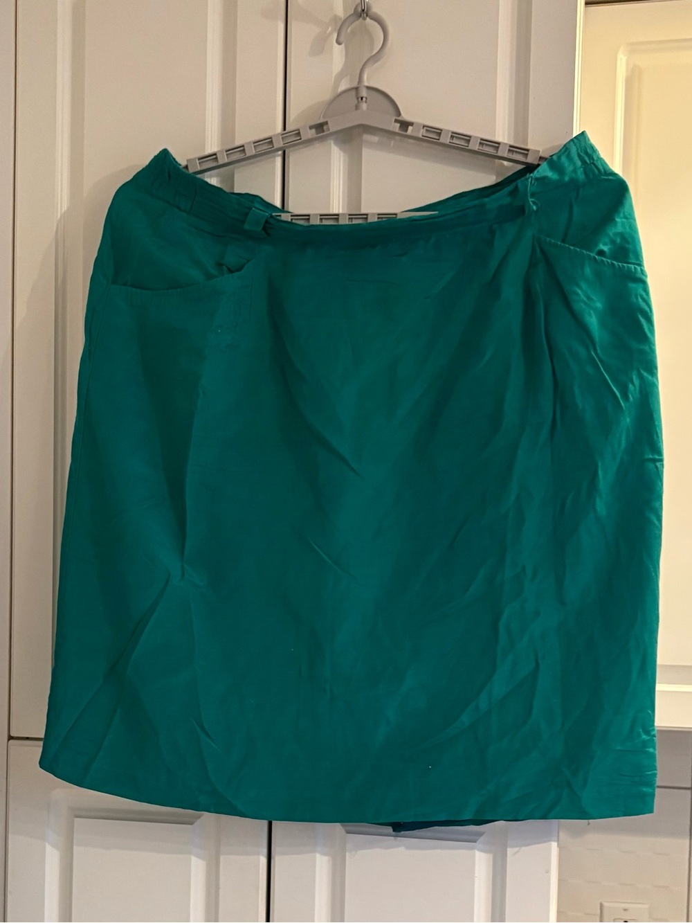 Vintage-Classic Teal A-Line Women's Skirt with matching jacket/blazer